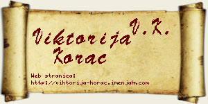 Viktorija Korać vizit kartica